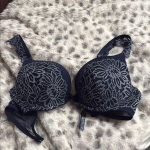 Aerie Ada Blue Lace Bra with Molded Cups